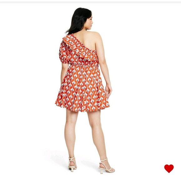 RHODE x Target Women's Large Lotus Floral Print One Shoulder Mini Dress - Picture 5 of 6